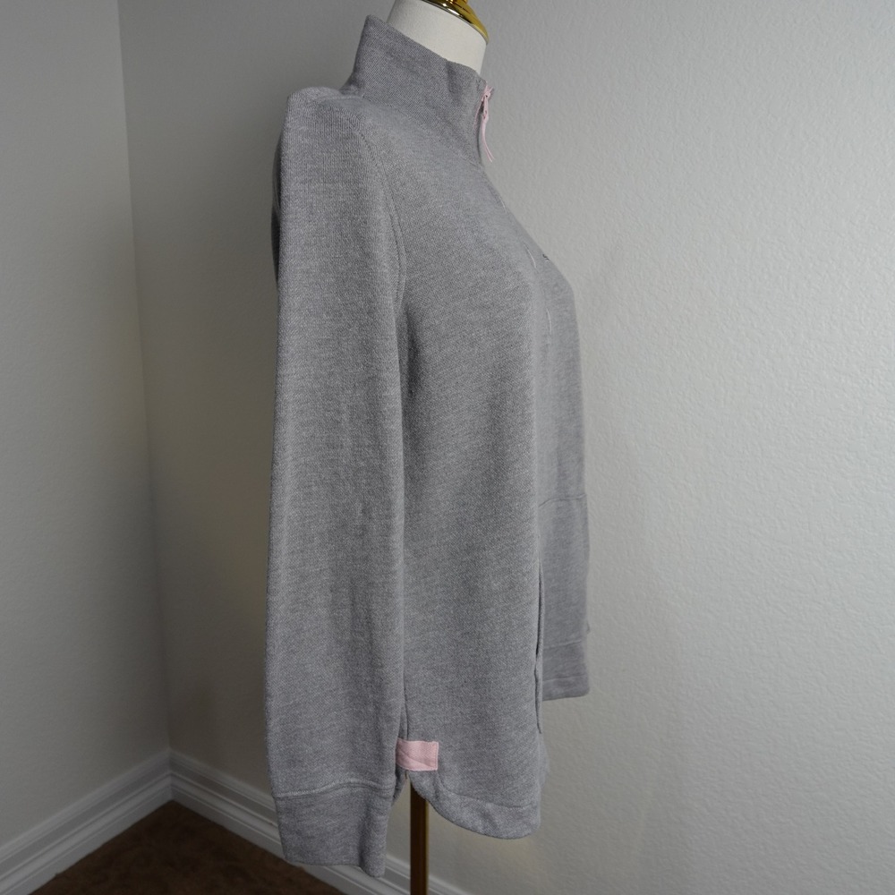Vineyard Vines Shep Shirt Gray Pink 1/4 Zip Pullover Sweatshirt Women's S - Picture 7 of 16